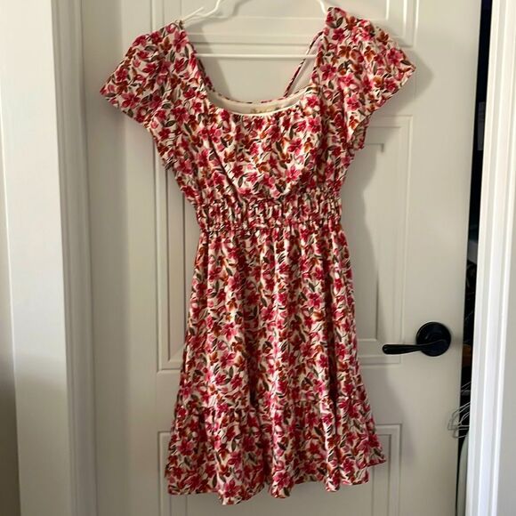 Altar’D State Red Floral Mini Dress - Picture 1 of 6